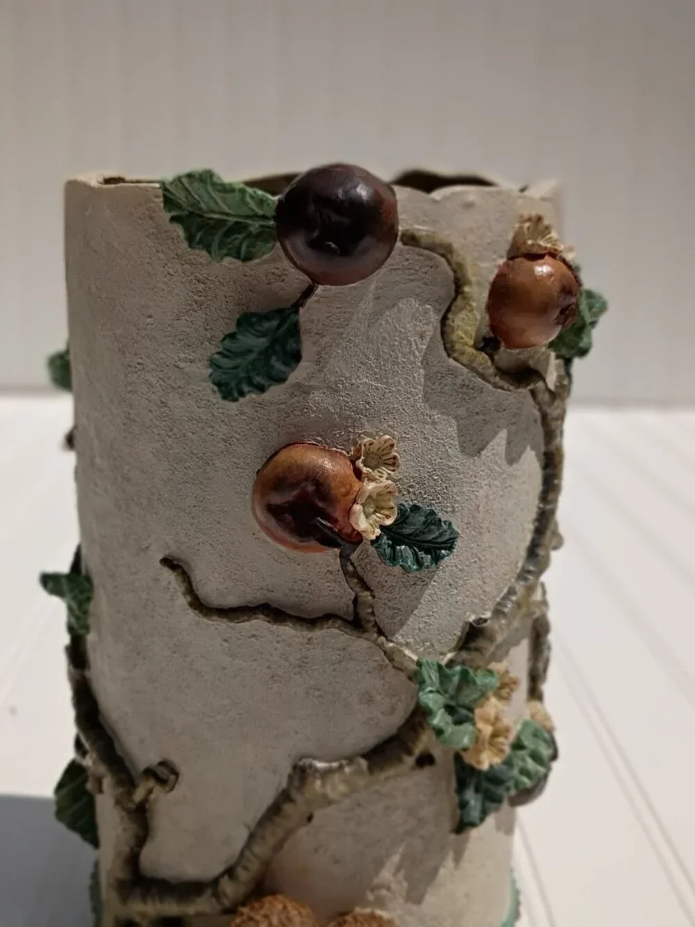 Heavy Ceramic Bird Nest Vase 9
